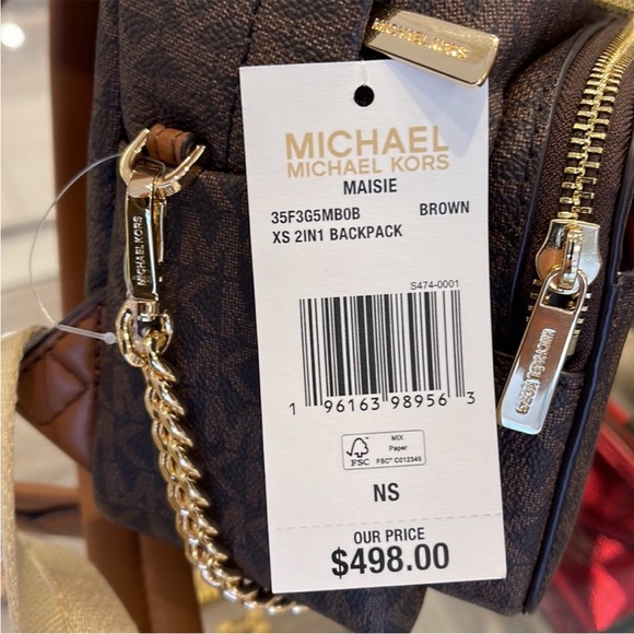 MICHAEL KORS
Maisie Extra-Small Logo 2-in-1 Backpack
Brown
NWT - Picture 6 of 16